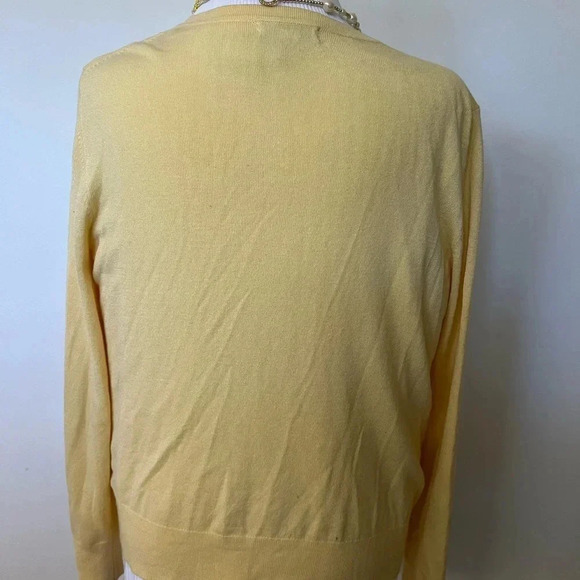Vintage Charter Club Yellow Cardigan - M - Picture 4 of 6